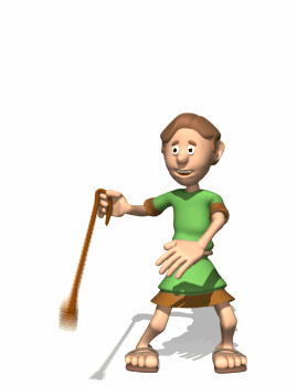 Μία πέτρα δένεται σε σχοινί